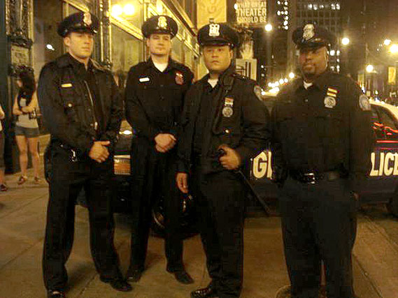 Nate Polzin, Louis Cotromanes, Dagoberto Zolio Soto and Billy Smith protect Gotham 