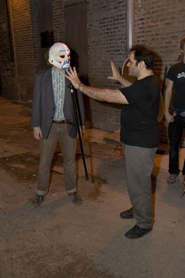 Director Jerry Vasilatos and Brian Jarreau as the Joker
