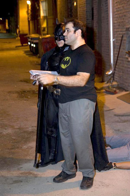 Director Jerry Vasilatos and Chris Nendick as Batman